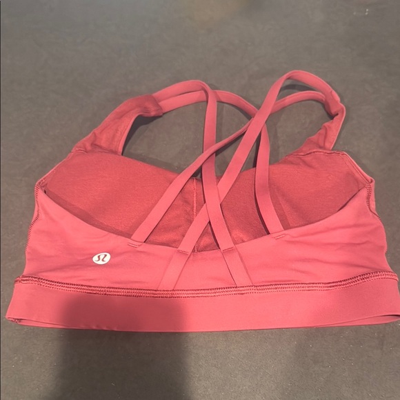Women's Strappy Back Sports Bra - Rose - Picture 2 of 3